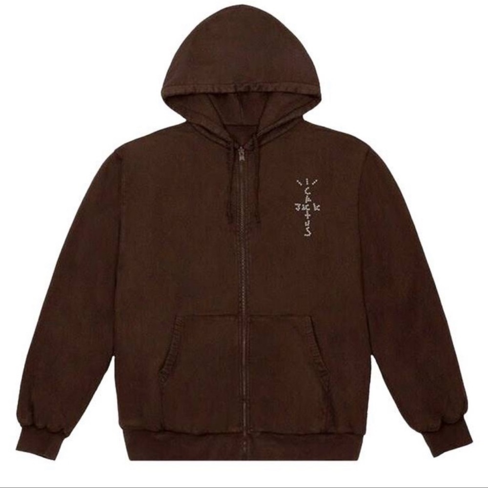 NEW Cactus Jack YUP Rhinestone XL Zippered Hoodie Travis Scott